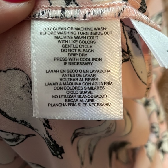 Kasper tutu pale pink floral tie neck blouse Size XL - Picture 6 of 9